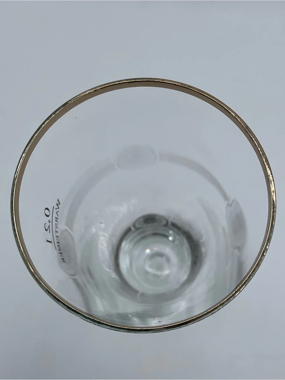 Warsteiner Beer Pilsner Glass Gold Rim Footed 7” German Brewery Logo